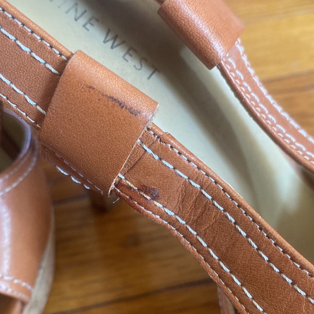 Nine West Cork and Leather Heels - Picture 6 of 7